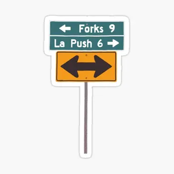 Forks, La Push Znamení 5KS Auto Samolepky pro Lahve s Vodou Obývací Pokoj Roztomilé Dekorace Umění Zavazadla Zeď Funny Lednici Pozadí