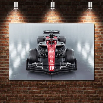 Formula One Alfa Romeo C43 Závodní Sportovní Auto Wall Art Plakáty a Tisky Zahuštěný Plátna pro Domácí Obývací Pokoj Dekor