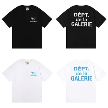 GALERIE DEPT PŘÍLIV Harajuku Dopis Tisk Logo T Shirt Volné Nadrozměrné Hip Hop Unisex Krátký Rukáv Tees