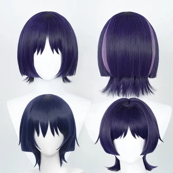 Genshin Dopad Cosplay Paruky Scaramouche Kunikuzushi Modrá Fialová Černá Tepelně Odolné Syntetické Vlasy Anime Cosplay Paruka