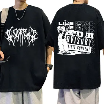 Ghostemane Retro Grafický T-Shirt Muži Ženy Hip Hop Rock T-Košile Topy Muži 100% Bavlna Nadrozměrné T Shirt Gothic Streetwear