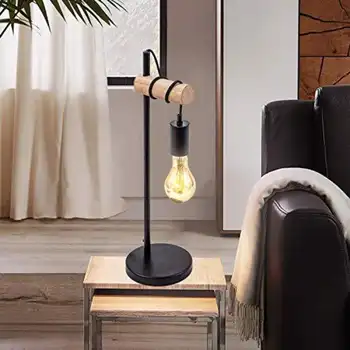 Goeco Stolní Lampa Retro Design, Lampa Na Čtení Noční Lampa Pro E27 Office & Ložnice Osvětlení (Buld, E27, Není Součástí Balení)