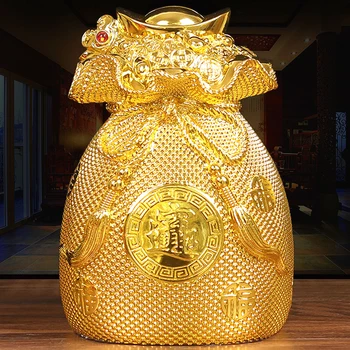 Gold bag roh hojnosti šetřit peníze požehnání taška prasátko domácí obývací pokoj vína kabinet dekorace, ozdoby otevření dar