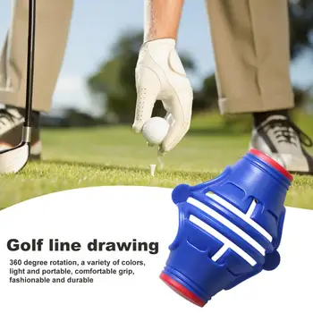 Golf Ball Marker Plastová Skořepina 360 Stupňů S Cílem Orýsování Klip Profesionální Tři Perokresba Přenosné Zarovnání Značení Nástroj