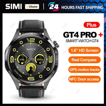 GT4 Pro+ Smart Hodinky Muži Ženy Hodinky GT4 Volání Bluetooth, GPS, NFC, Kompas, Srdeční frekvence, Krevní Tlak Smartwatch pro Android, IOS Nové