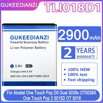 GUKEEDIANZI 2900mAh TLi018D1 Baterie Pro Alcatel One Touch Pop D5 Dual 5038x OT5038X Pop 3 Pop3 5015D OT 5016 Batterij