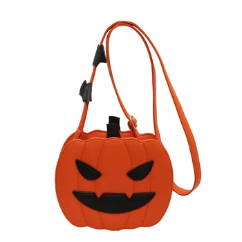 Halloween Funny Dýně Crossbody dámská Taška New Módní Kontrastní Barvě Kreativitu Kůže Jedno Rameno Karikatura tašky pro ženy