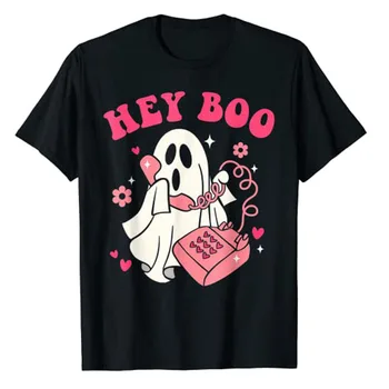 Hej Boo Vtipné Halloween Kostým Strašidelné Sezóně Strašidelné Ghost Tričko, Dárek, Gothic Stylu Streetwear Oblečení Horor Graphic Tee Tops
