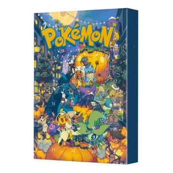 Hot 24 Ks PVC Model Hračky Pokemon Halloween Adventní Kalendář Slepý Box Dárek Kawaii Hra Postava Pikachu dětské Anime Obrázek