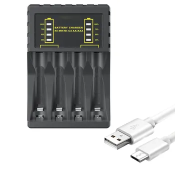 Inteligentní Elektrické Množství Zobrazení Nabíječka 4 Sloty USB Nabíječka Rychlé Nabíjení Životního prostředí Materiál