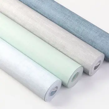Japonské prostý jednoduchý tapety ložnice domácnosti zahuštěný non-tkané tapety nový senior šedá zelená pozadí tapety