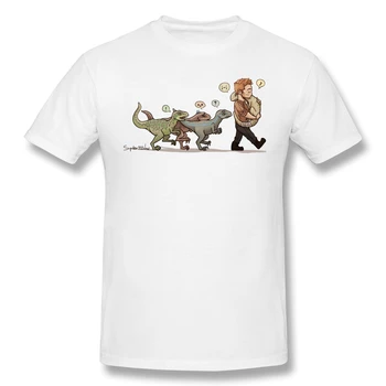 jurassic park T-Košile pro Muže Dino Chodit Legrační Crewneck Cotton T Shirt
