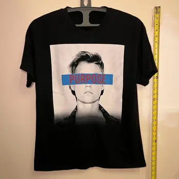 Justin Beiber Účel Graphic Tee T-Shirt Thrifted Vintage Velikost Střední