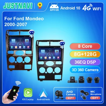 JUSTNAVI Android 10 autorádia Pro Ford Mondeo MT 2000-2007 Multimediální Vedio Přehrávač IPS Displej GPS Navigace hlavní Jednotka 2Din DVD