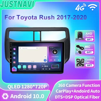JUSTNAVI Android Auto GPS Navigace Multimediální Rádio Stereo Přehrávač 2din Pro Toyota Rush 2017-2020 Carplay RDS Ne 2Din DVD DSP
