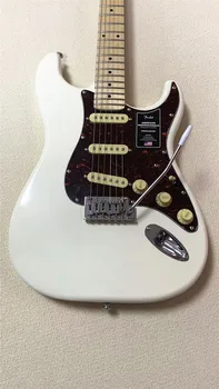 Klasická vysoce kvalitní bílá 6-string malý dvoulůžkový shake elektrická kytara, červená želva shell protector deska javor krku kytary