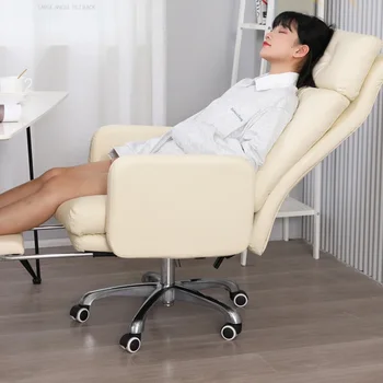 Komfortní Bílé Herní Židle Moderní Bederní Luxusní Kola Ergonomické Kancelářské Křeslo Podporu Gamer Caster Psací Stůl Silla Domácí Nábytek