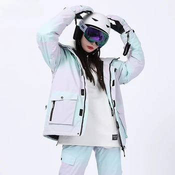 Korea Nové Snowboarding Zimní Bundy Nepromokavou Vodotěsné Led Oblečení, Outdoorové Sporty, Sníh, Lyžování Pár Módy Zahuštěný
