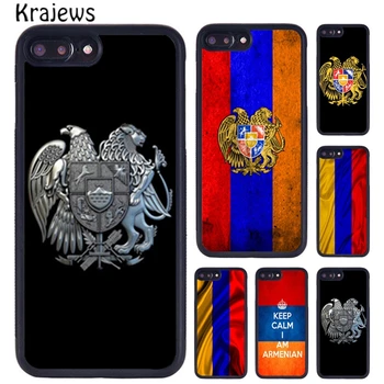 Krajews arménské erb, Vlajka Telefon Pouzdro Pro iPhone SE2020 15 14 X XR XS 11 12 mini 13 Pro MAX 6 7 8 Plus kryt shell coque