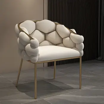 Krásné Evropského Jídelní Židle Moderní Severské Bílé Židli Povlečení Vintage Lehátka Salle Jeslí Lehký Luxusní Styl Nábytku