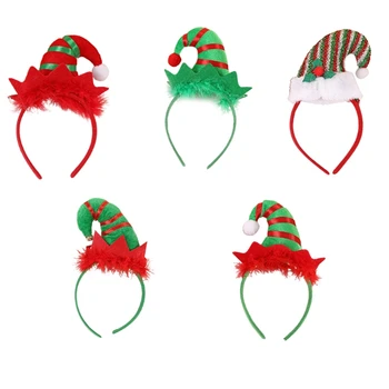 Krásné Vlasy Obruč Vánoční Santa Klobouk, Čelenka Mytí Obličeje Hairband pro Dívky