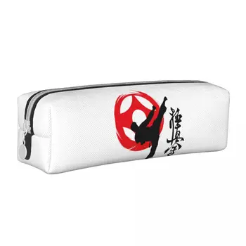 Krásný penál Kyokushin Karate Bushido Hodnoty penál Japonsko Školní penály Dítě, PU Kůže Papírnictví Organizátor