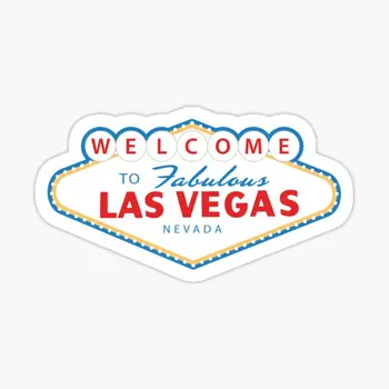 Las Vegas Znamení 5KS Auto Samolepky pro Zavazadla Tisk Auto, Samolepky Dítě Okně, Kreslený Domů Pozadí Motocyklu Dekorace
