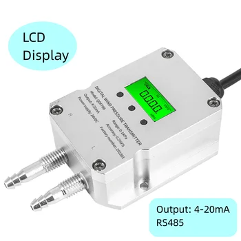 LCD Vzduchu snímač Tlakové Diference -100Kpa-0-100Kpa Negativní Tlak Z Potrubí, 4-20 ma RS485-Výstup Čidlo Tlaku Plynu