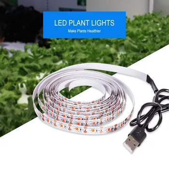 LED Grow Světlo, Full Spectrum Phytolamp 5V USB Rostlin Světelný Pás 1m-5m Phyto Lampy pro Rostliny, Květiny Skleníkových Hydroponické Stan
