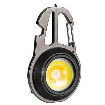 LED Svítilna Klíčenka Magnetická Klíčenka Baterka S Klip A Otvírák na Láhve Mini Světlo S Rozbíjení skla Nástroj 7 Režimů