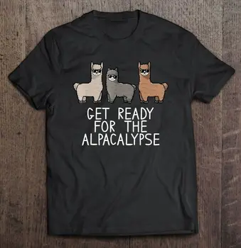 Legrační Alpaka Tričko Říká, Připravte Se Na Alpacalypse T-shirt S-5XL
