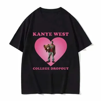 Letní 100% Bavlna T-košile Kanye West Tisknout Vysoce Kvalitní Muži Ženy Oděvy Velké Velikosti Příležitostné Muž, T Košile Hip Hop Streetwear