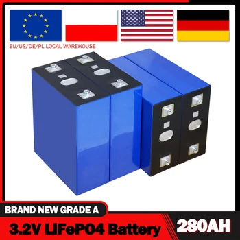 LiFePO4 280Ah Baterie 3,2 V 4/8/16/32/48PCS Zbrusu Nový Třídy A 48V Nabíjecí Buňky s Přípojnic Pro Solární Systém pro Uchovávání Energie