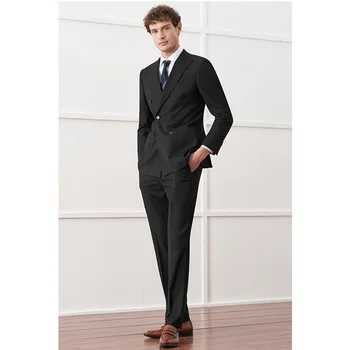 Lin2465-dvouřadový oblek gentleman business professional