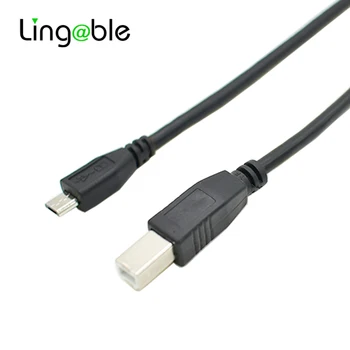 Lingable Micro USB 2.0 Samec na USB B Samec OTG converter kabel 1M pro Elektronické Piano Tiskárny Dekodér