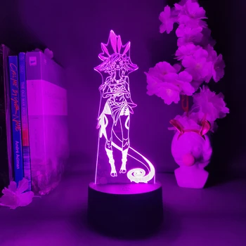 LOL Charakter Neeko Hra Lampa Kawaii Herní Pokoj Dekorace LED Barva Měnící se Atmosféru Osvětlení Modelu Děti Dárek USB Světlo