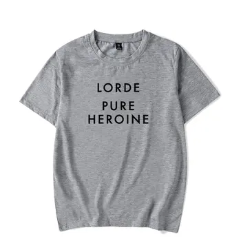 Lorde Pure Heroine Krátký Rukáv Kolem Krku tričko s Unisex Ležérní tričko #03
