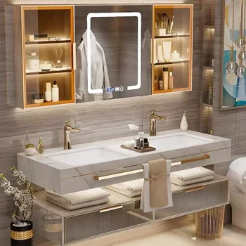 luxusní Hotel Evropského stylu zdi připojené koupelna marnost vysoce kvalitní koupelnové skříňky set skladovací skříň