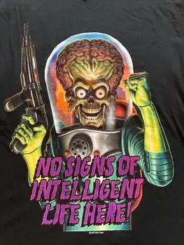Mars Útočí Žádné Známky Inteligentního Života Alien T-shirt NOVÉ Licencované NENOŠENÉ