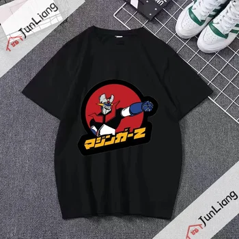 Mazinger Z, T-shirt Ladem Topy Tisk obrázků Anime Streetwear Y2k Krátký Rukáv Tee Pánské Oblečení Graphic Trička, T-košile