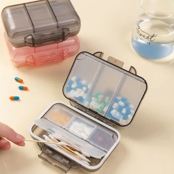 Medicíny Pill Box Medicíny Box Velká Kapacita Průhledné Přenosné Uzavřených Obalech Jeden Týden Prášek Vodotěsný Box Medicíny Box