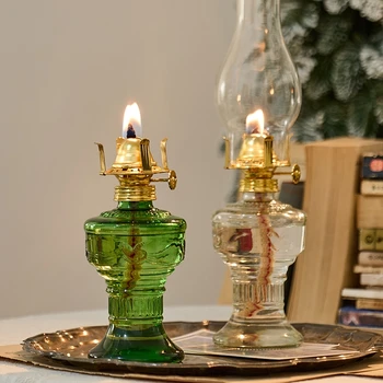MEMEOKON L555 skleněné stínidlo petrolejová lampa knoty vintage Home decor Osvětlení Plochy dekor modlitba