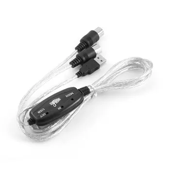 MIDI do USB-Rozhraní Kabelový Adaptér pro Klávesnice, Elektronické Bicí Hudební Vytvořit Konvertor PC na Hudbu Klávesnice Kabel