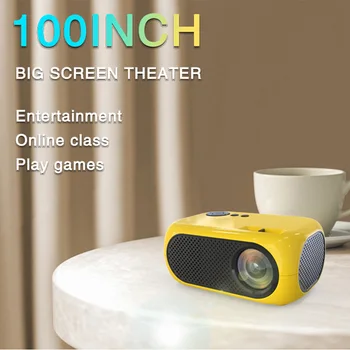 Mini Projektor Podpora 1080P LED Projektory 360 Stereo Surround pro Filmové Projektory 100 palců Video Beamer Ochrana Očí EU