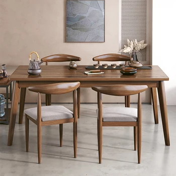Minimalistické kombinace čaje stoly a židle, nový Čínský styl masivního dřeva nohu kanceláře, konferenční stolek