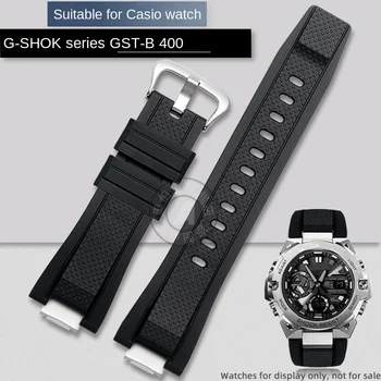 Modifikované silikonové popruh hodinky popruh pro Casio G-SHOCK Oceli Srdce Mužů GST-B400 specializované osobní modifikované kapela příslušenství