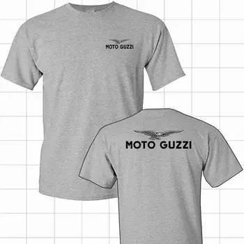 Moto Guzzi Motocykl Logo Pánské Grey T-Shirt Velikost S-5Xl