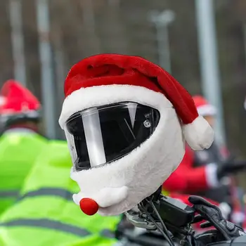 Motocykl Potah Na Helmu Vánoční Santa Claus Potah Na Helmu Vánoční Výzdoba Na Kole Helmu Kryt Vánoční Klobouk Helma Příslušenství