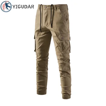 Muži Ležérní Cargo Kalhoty Streetwear Kalhoty Cargo Kalhoty Rovné Nohy Se Objeví Tenké Pánské Kalhoty Multi Pocket Oblečení Pantalones