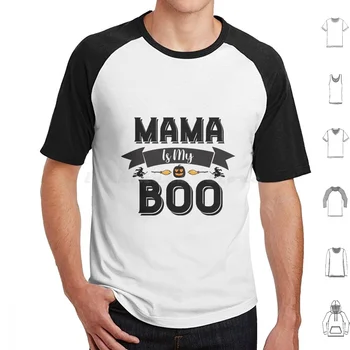 Máma Je Můj Boo T Tričko Velké Velikosti 100% Bavlna Halloween Máma Je Můj Boo Mír Láska Boo Halloween Funny Mír Láska Halloween Boo